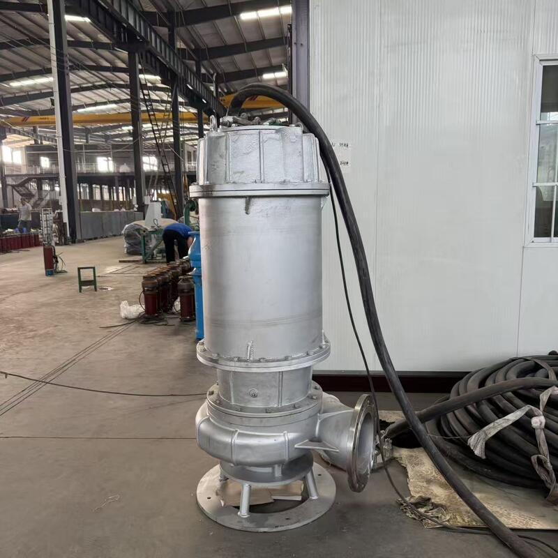 Stainless Steel Submersible Sewage Pump with 80 m³/h Flow and 10 m Head for Wastewater Drainage
