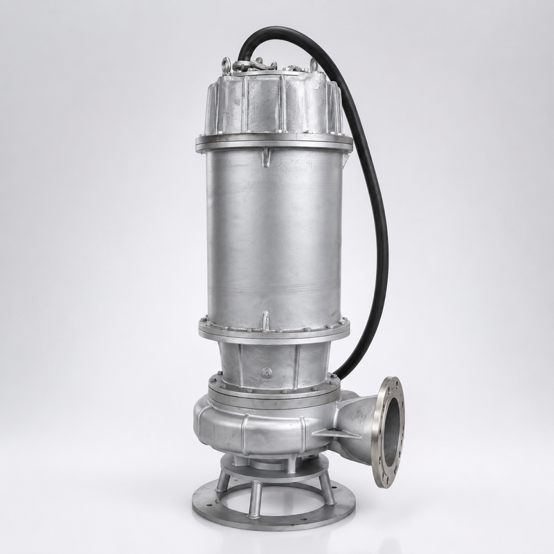 316 Stainless Steel Submersible Sewage Pump with 1000 m³/h Flow and 2205 Duplex Stainless Steel Shaft for Wastewater