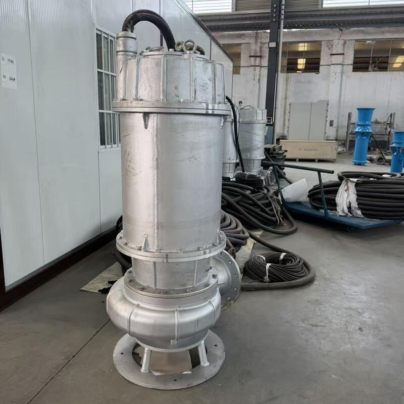 316 Stainless Steel Submersible Sewage Pump with 1000 m³/h Flow and 2205 Duplex Stainless Steel Shaft for Wastewater