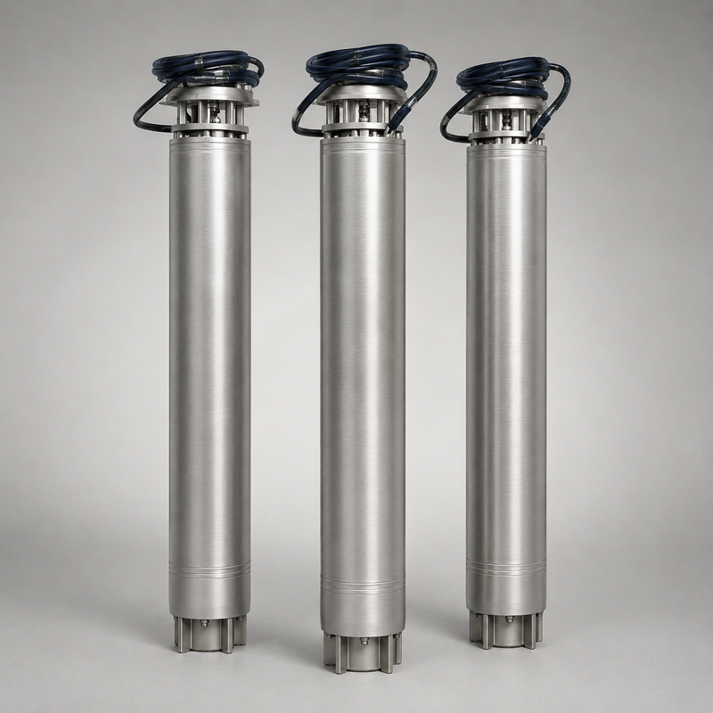 Stainless Steel Deep Well Pump with 90 kW Motor and 140 m³/h Flow for High-Capacity Water Transfer