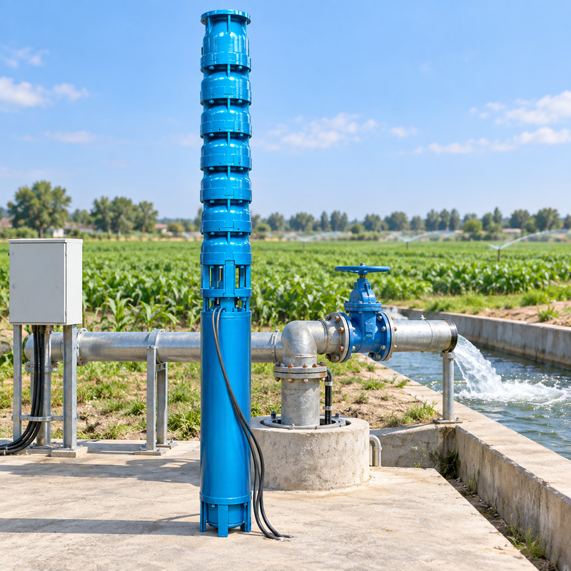 15kW Motor Deep Well Submersible Pump with 3-Inch Outlet and 50-60m Head for Borehole Water Extraction