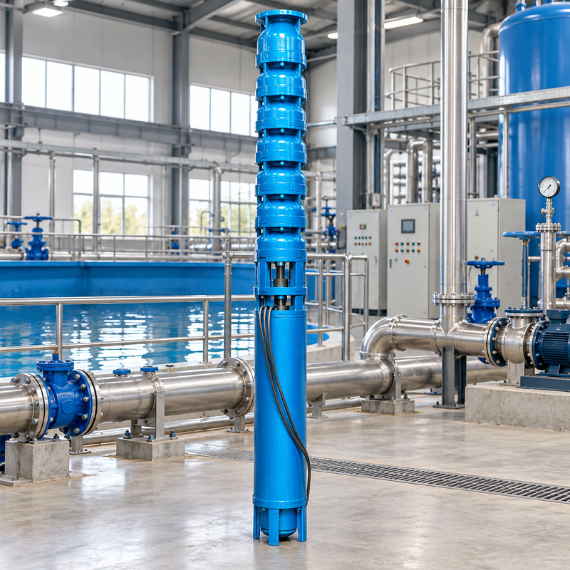 15kW Motor Deep Well Submersible Pump with 3-Inch Outlet and 50-60m Head for Borehole Water Extraction