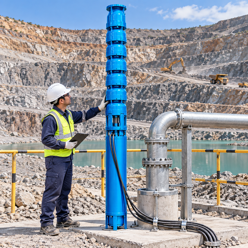 22kW Motor Deep Well Submersible Pump with 72-108m Head and 3-Inch Outlet for Borehole Extraction