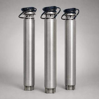 Stainless Steel Deep Well Pump with 90 kW Motor and 140 m³/h Flow for High-Capacity Water Transfer