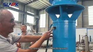 Video of axial flow pump drainage